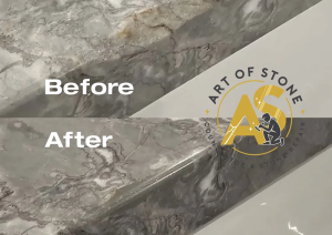 Marble Countertop Edge Repair - Seamless Finish