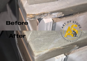 Quartzite Countertop Edge Repair